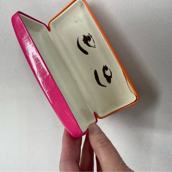 Kate Spade Pink & Orange Hardshell Sunglasses Case - Picture 3 of 5